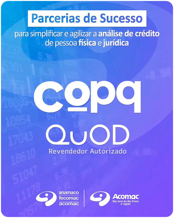 Nova parceria Acomac Rio Preto com a empresa QuOD - Análise de Crédito rápida e segura de pessoa física ou jurídica